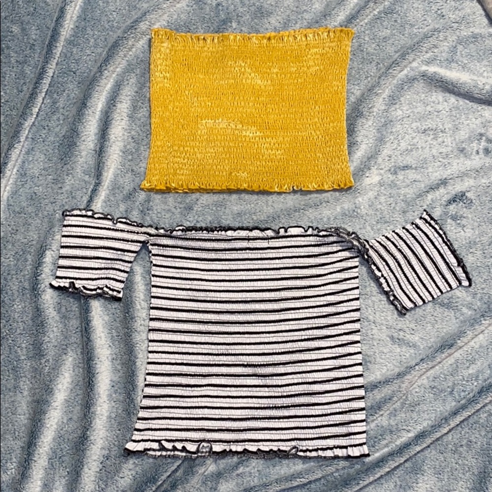 Two Hollister crop tops size medium